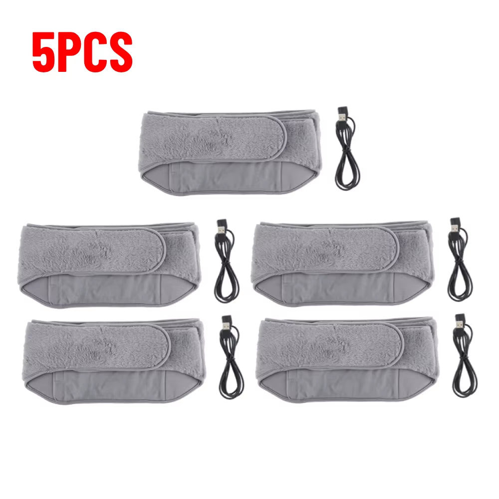 1-5PCS 3-Levels Electric Heating Pad Cold-Proof Uterine Belt Cold-Proof Hand Waist Warming Pad USB Recharging Abdominal Warmer