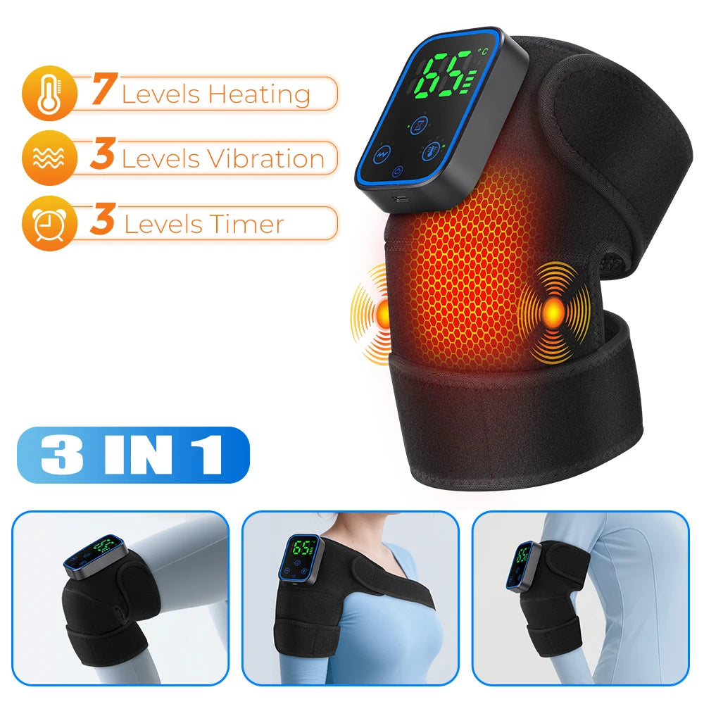 Revolutionary Detachable Wireless Shoulder Massager with APP Control - Electric Heating & Vibration for Ultimate Relaxation